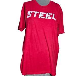 Red Steel Cotton Tee Size XL